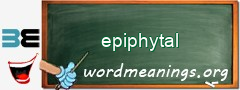 WordMeaning blackboard for epiphytal
